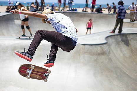Sport, skateboard, attività all'aria aperta, persone, skateboard, sport, urbano, Sfondo HD HD wallpaper