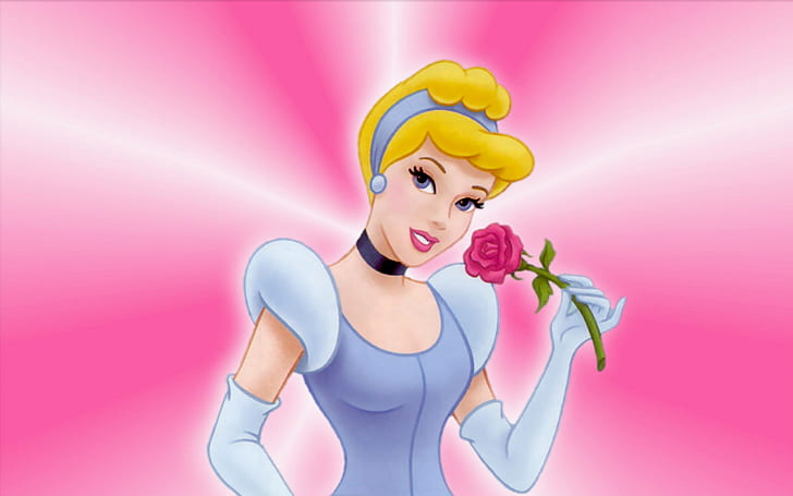 Pretty Cinderella With Red Rose Disney Cartoon Movies Desktop Hd Wallpaper para PC Tablet y descarga móvil 2560 × 1600, Fondo de pantalla HD