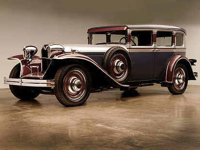 1930, люкс, модель с, ретро, ​​рукстон, седан, руль, HD обои HD wallpaper