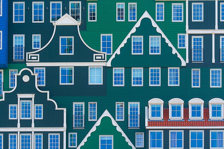 maison, le bâtiment, Windows, Pays-Bas, façade, Zaandam, Fond d'écran HD