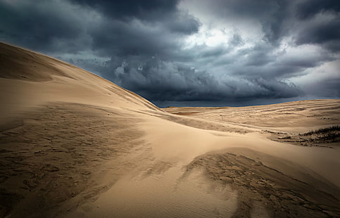 naturaleza, paisaje, desierto, arena, nubes, Fondo de pantalla HD HD wallpaper