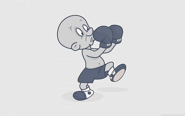 Looney Tunes character illustration, cartoon, boxing, HD wallpaper