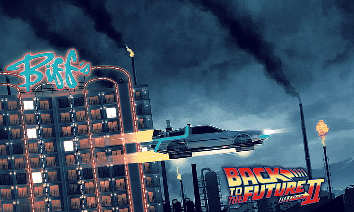 De Volta Para O Futuro, De Volta Para O Futuro Parte II, Carro, DeLorean, HD papel de parede