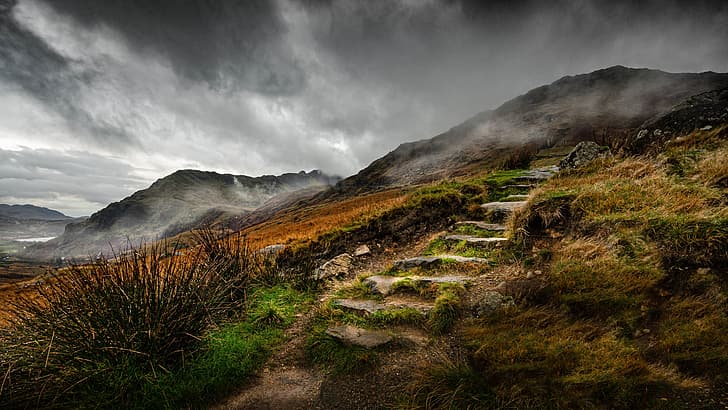 montanhas, País de Gales, Snowdonia, HD papel de parede