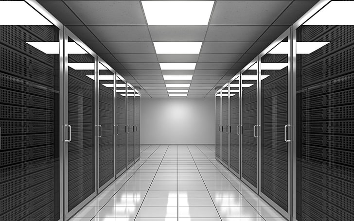 ruang server, pusat data, Teknologi, Wallpaper HD