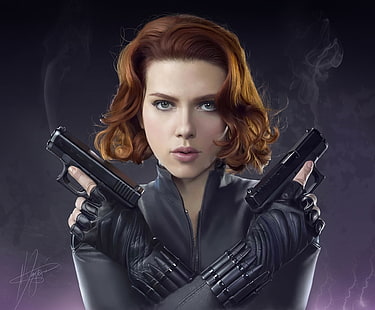 Scarlett Johansson, o filme, Scarlett Johansson, arte, Viúva Negra, Os Vingadores, HD papel de parede HD wallpaper