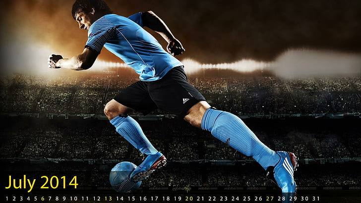 Calendario Julio 2014 Lionel Messi Fútbol, ​​lionel messi, fútbol, ​​messi, copa del mundo, Fondo de pantalla HD