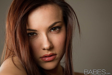 Babes.com, лице, Елизабет Маркс, кафяви очи, HD тапет HD wallpaper