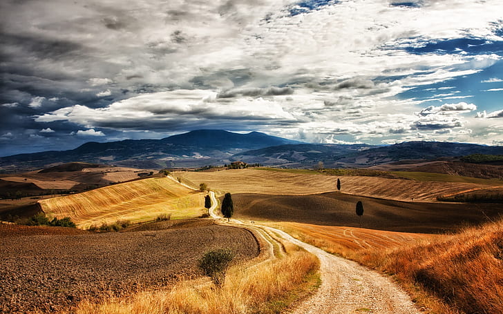 Paisaje de Toscana, Toscana, Toscana, paisaje, fondo, Fondo de pantalla HD