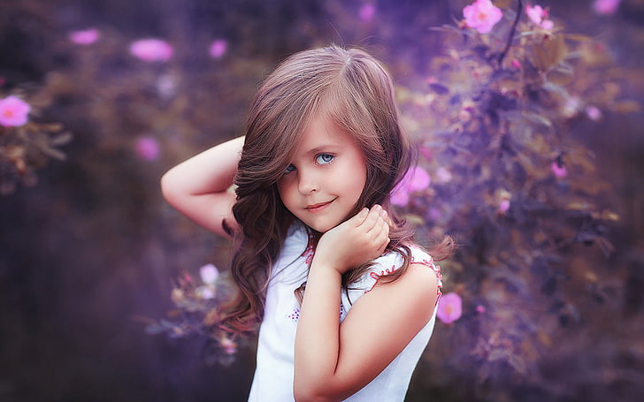 Little Girl Beauty Posture, girl's face, Baby, , cute, girl, HD wallpaper