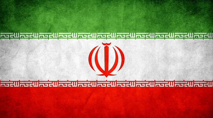 Bendera Iran, bendera hijau, putih, dan merah, Asia, Iran, Bendera, Wallpaper HD
