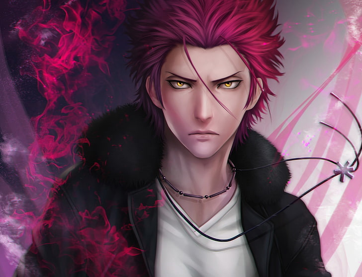 pink-haired man anime character wallpaper, suoh mikoto, project k, anime, guy, HD wallpaper