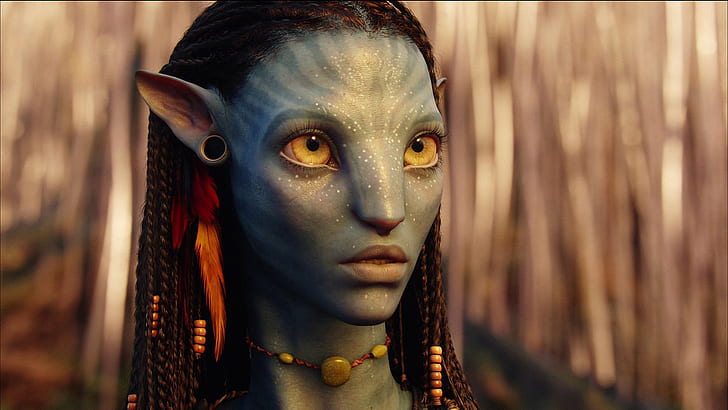 Avatar Neytiri Navi Face HD, personaggio dei film avatar, film, viso, avatar, navi, neytiri, Sfondo HD