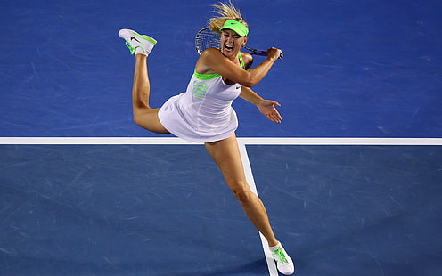 Maria Sharapova, spor, tenis, mahkeme, Sharapova, HD masaüstü duvar kağıdı HD wallpaper