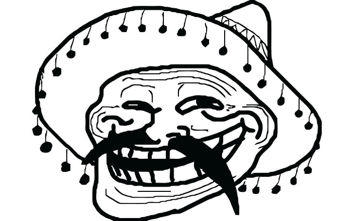 Mexicano Troll Face, face, troll, mexicano, funny, HD wallpaper