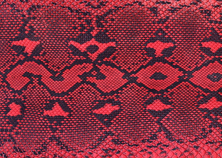 pelle di serpente rossa e nera, pelle, punta, superficie, Sfondo HD HD wallpaper
