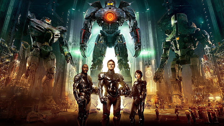 Pacific Rim Charlie Hunnam Idris Elba Robots Giants HD, แปซิฟิกริม, ภาพยนตร์, แปซิฟิก, ขอบ, หุ่นยนต์, ยักษ์, ชาร์ลี, เอลบา, ไอดริส, ฮันนัม, วอลล์เปเปอร์ HD