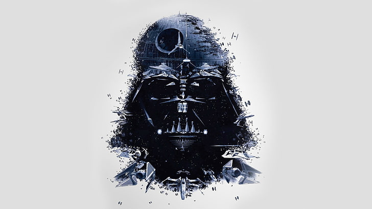 Star Wars Darth Vader illustration, Star Wars, Darth Vader, science fiction, artwork, HD wallpaper