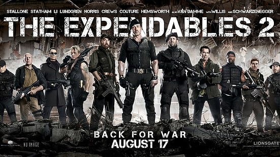 Филмът The Expendables 2 2012, Expendables, Movie, 2012, HD тапет HD wallpaper