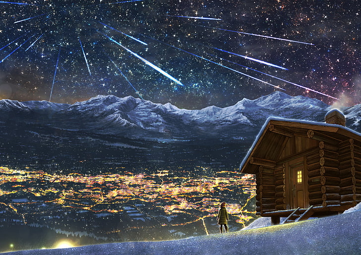 Meteor shower animation HD wallpapers free download | Wallpaperbetter