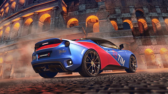 Videospiel, Asphalt 9: Legends, Blaues Auto, Sportwagen, HD-Hintergrundbild HD wallpaper