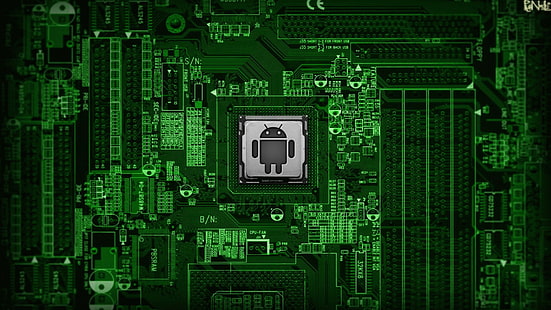 android, image, logo, processeur, Fond d'écran HD HD wallpaper