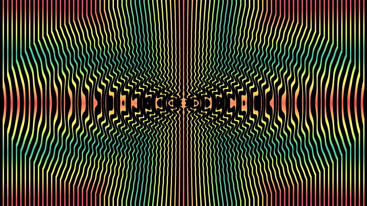 papel tapiz digital multicolor, abstracto, ilusión óptica, Fondo de pantalla HD
