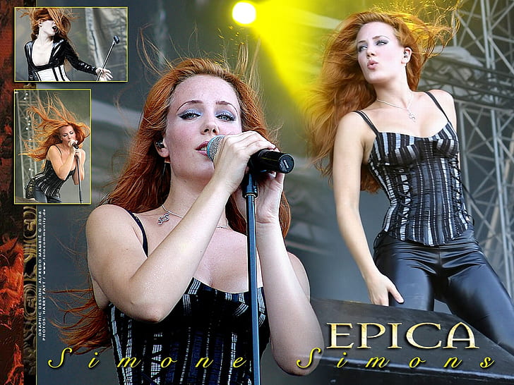 Epica redhead Simone Simons Entertainment Music HD Art, sångare, Epica, redhead, Simone, Simone Simons, Simons, HD tapet