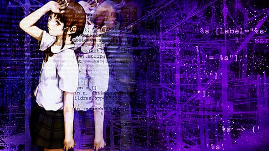 Serial Experiments Lain, Lain Iwakura, anime girls, manga, Tapety HD HD wallpaper