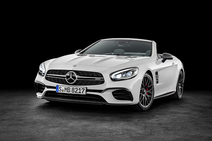 white, Mercedes-Benz, convertible, Mercedes, AMG, without a roof, R231, SL-Class, HD wallpaper