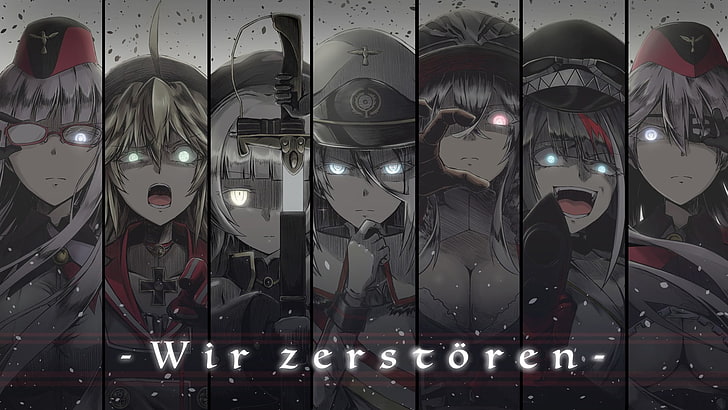 アニメキャラクターwallpapr、Tirpitz、Azur Lane、輝く目、 HDデスクトップの壁紙