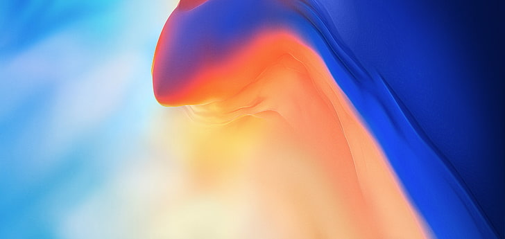 4K, Gradients, Stock, Colorful, OnePlus 6, HD wallpaper