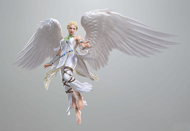 female angel illustration, video games, Tekken, angel, HD wallpaper