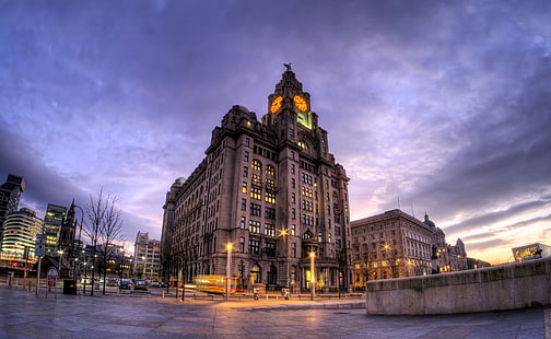 Royal Liver Building, Liverpool, England, ..., Wahrzeichen, Europa, Vereinigtes Königreich, HD-Hintergrundbild HD wallpaper