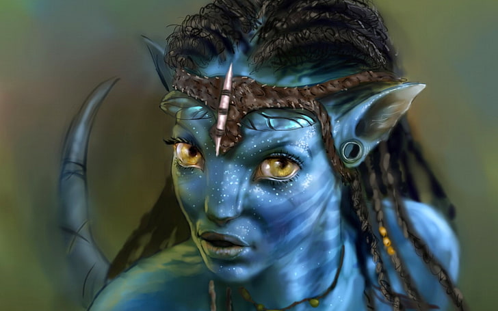Avatar illüstrasyon, film, Avatar, Neytiri, HD masaüstü duvar kağıdı