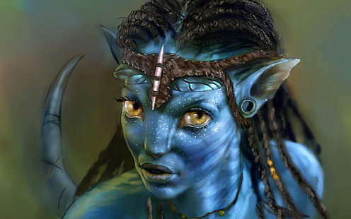 Avatarillustration, film, Avatar, Neytiri, HD tapet HD wallpaper