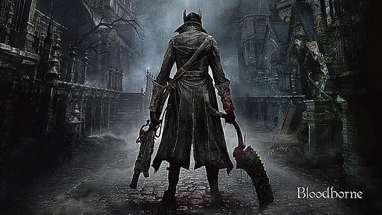 خلفية رقمية Bloodborne ، لقطة شاشة لألعاب فيديو Bloodhorn ، ألعاب فيديو ، PlayStation 4 ، Bloodborne، خلفية HD HD wallpaper