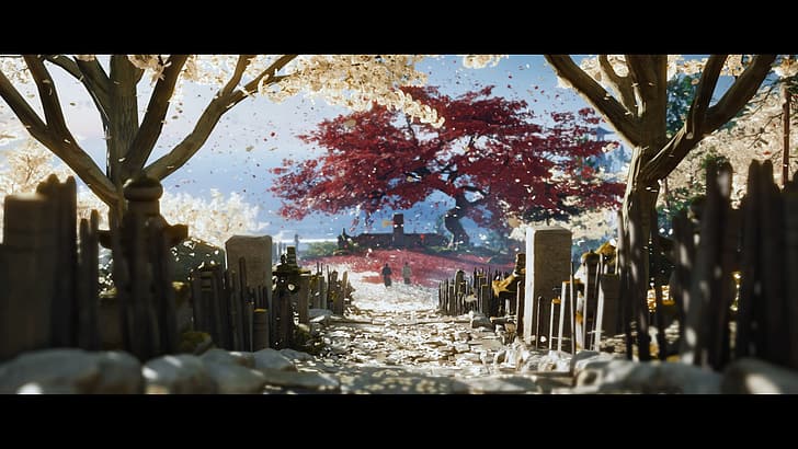 Ghost of Tsushima, PlayStation 4, videogames, Sony, Japão, HD papel de parede