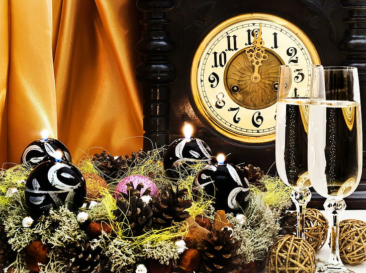 año nuevo, navidad, feriados, medianoche, anteojos, champaña, juguetes, conos, año nuevo, navidad, feriados, medianoche, anteojos, champaña, juguetes, conos, Fondo de pantalla HD