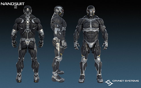 Schwarze Roboter-Actionfigur, Nanosuit, Crysis 2, HD-Hintergrundbild HD wallpaper