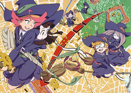 Little Witch Academia, anime, Fondo de pantalla HD HD wallpaper