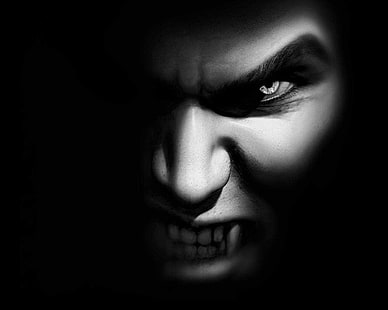 вампир плакат, тъмно, вампир, върколак, HD тапет HD wallpaper