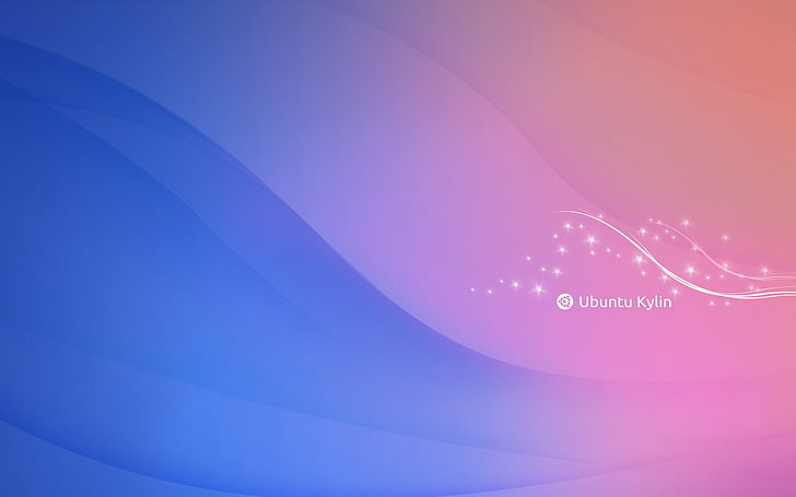 rosa und blaue grafische Tapete, Ubuntu, HD-Hintergrundbild