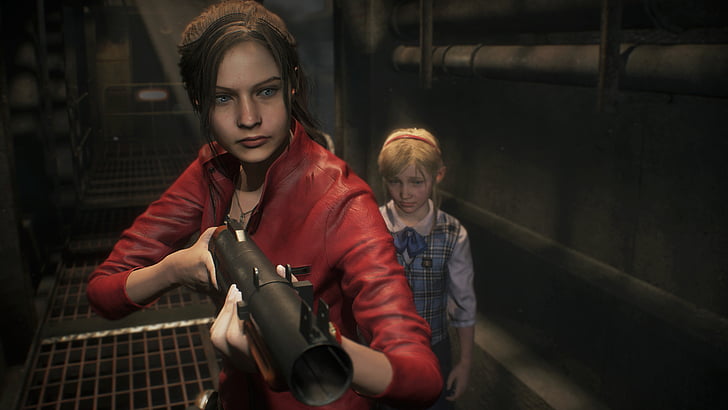 Resident Evil, Resident Evil 2 (2019), Claire Redfield, Sherry Birkin, Video Game, HD тапет