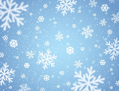 hiver, flocons de neige, fond, Fond d'écran HD HD wallpaper