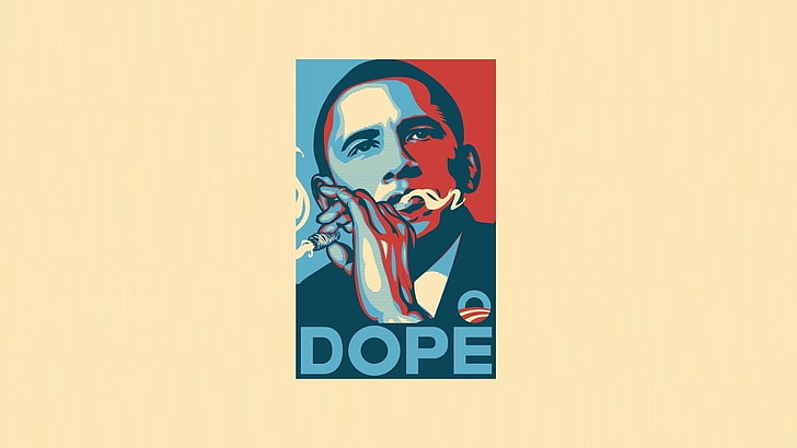 Barack Obama vector art, dope, USA, poster, cannabis, Hope posters, HD wallpaper