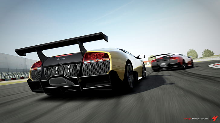 Forza Motorsport, Lamborghini Murcielago, circuits de course, jeux vidéo, Forza Motorsport 4, Fond d'écran HD