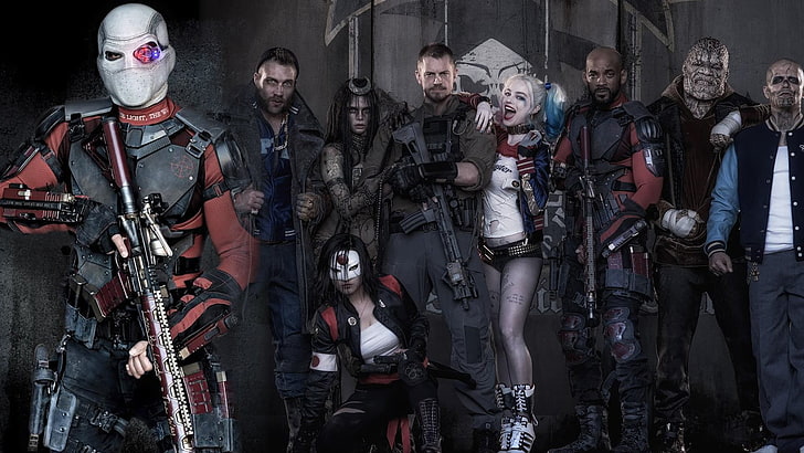 Suicide Squad tapet, Suicide Squad, Deadshot, Will Smith, Harley Quinn, Margot Robbie, Jai Courtney, HD tapet