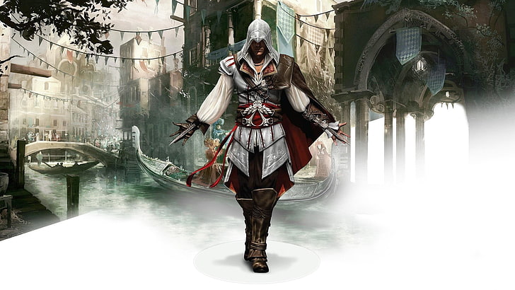 Assasin's Creed fanart, Assassin's Creed, Ezio Auditore da Firenze, Assassin's Creed II, video games, HD wallpaper