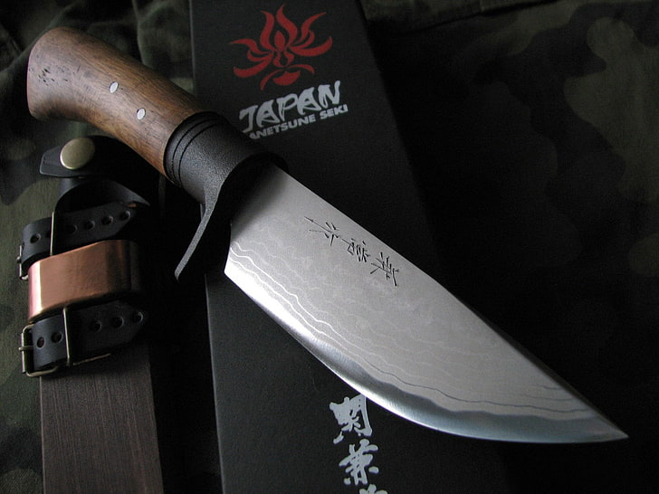 nóż, kanji, Tapety HD